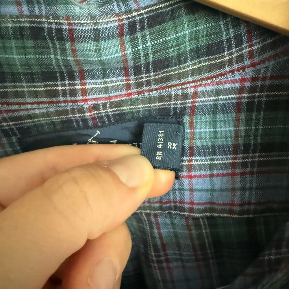 Ralph Lauren Blue and Red Plaid Button Down Shirt
